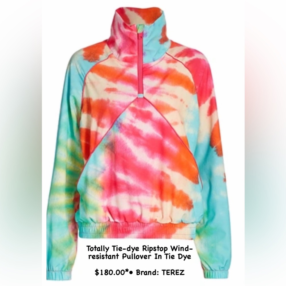 Terez tie dye half zip jacket